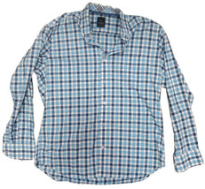 Tailorbyrd Long Sleeve Button Down Shirt Mens Size Large L Blue Plaid - £13.29 GBP