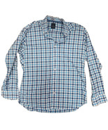 Tailorbyrd Long Sleeve Button Down Shirt Mens Size Large L Blue Plaid - £13.33 GBP