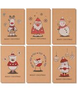 BEST PAPER GREETINGS Christmas Cards 36 Pack 4x6 Kraft Paper Red White E... - €11,51 EUR