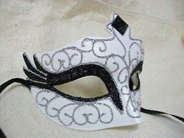 Fancy Gothic Swan Mask Black White Prima Ballerina Evil Wicked Odile Mas... - $281.78 MXN
