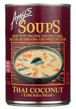 Amy&#39;s Organic Tom Kha Phak Thai Coconut Soup, 14.5 oz Can, Case of 12 vegan - £62.15 GBP