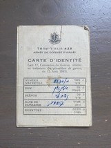 Israele IDF Military Soldier Card Document Army 1954 - $573.71 MXN
