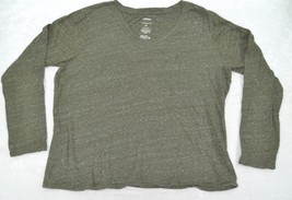 Women&#39;s Sonoma Goods For Life Everyday V-Neck Tee in Light Grey Size Large - £5.60 GBP