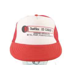 Vtg 80s Dualflex US Canada Sanding Specialists Spell Out Trucker Hat Snapback - $17.77