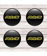 4X50 MM Silikone Stickers RAYS domed for wheel rim center caps - $13.00
