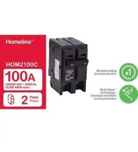 Square D Homeline 100 Amp 2-Pole Circuit Breaker - £47.27 GBP