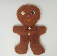 9&quot; Vintage Commonwealth Toy Brown Gingerbread Man Stuffed Animal Plush B EAN Bag - £36.77 GBP
