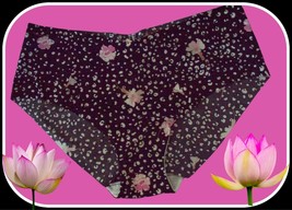 XL  Black White Pink Lily Pansy Floral NO SHOW Victorias Secret Hiphugger Pantie - £8.83 GBP