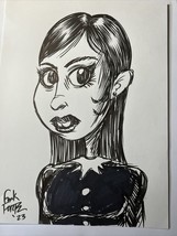 Sexy Goth Girl Monster  Horror Original Art Copic Marker Drawing By Frank Forte - £29.25 GBP