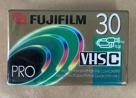 Fujifilm Pro VHS-C Camcorder Video Cassette Tape TC-30, NEW Sealed - $9.99