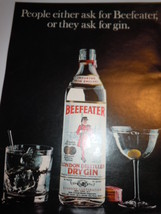  Vintage Beefeater Dry Gin Print Magazine Advertisement 1973 - $5.99
