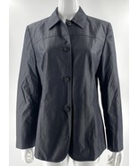 Talbots Womens Jacket Coat Size 10 Dark Gray Button Up Side Pockets NEW - $44.55