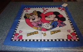 Disney Minnie Mouse Mickey Mouse Design 22 Inch Square  Bandana Hearts Brand New - £8.77 GBP