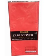 Apple Red Rectangular Plastic Party TableCover 54&quot; x 108&quot; - £6.10 GBP