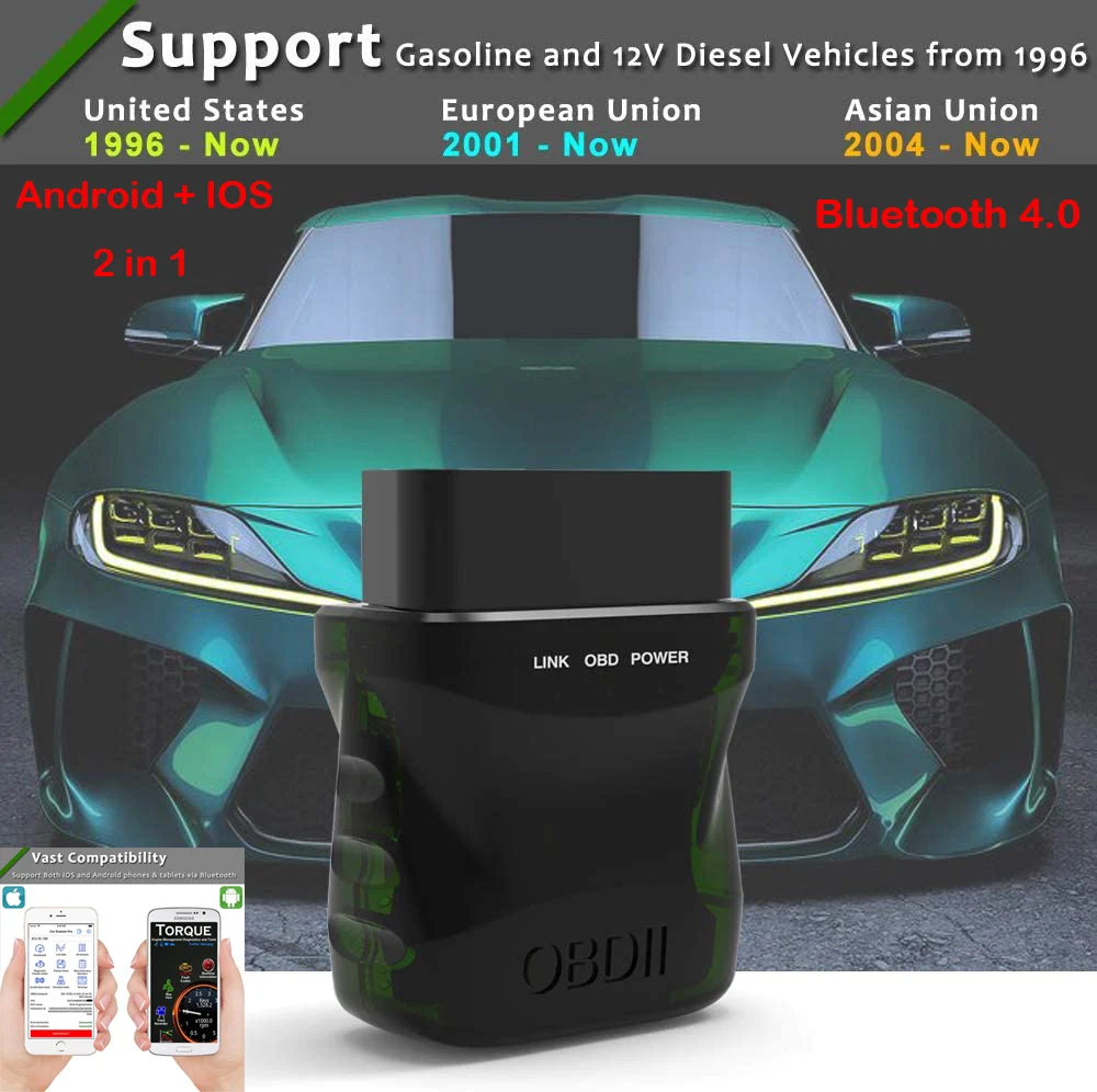 New bluetooth 5 0 mini elm327 v1 5 obd scanner for ios android pc elm 327 thumb155 crop