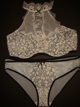 Nwt Victoria&#39;s Secret 34D,34DD,34DDD Unlined Bra Set High-neck Ivory Black White - £55.74 GBP