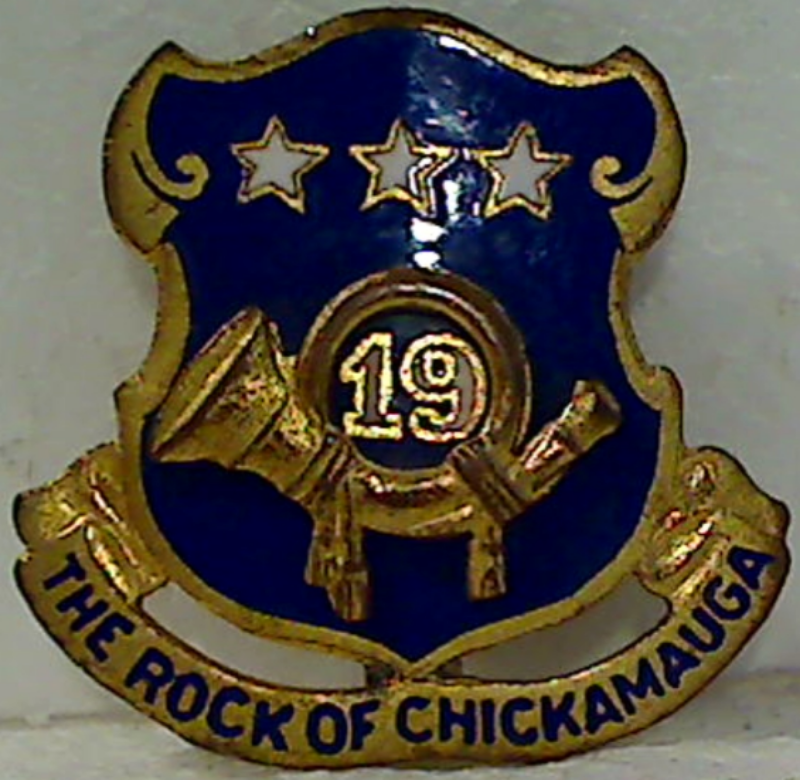 Vintage US Army 19th Infantry The Rock Of Chickamauga DI Crest Jeweler&#39;s... - $10.00