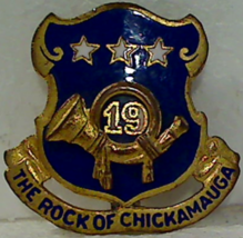 Vintage US Army 19th Infantry The Rock Of Chickamauga DI Crest Jeweler&#39;s... - £7.96 GBP