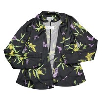 HM Jacket Womens 8 Multicolor Blazer Long Sleeve Floral Open Front Polye... - £14.63 GBP
