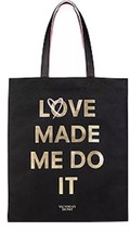 Victoria&#39;s Secret Tote Double Bag &quot;Love Made Me Do It&quot;  Logo Limited Edition NWT - £15.95 GBP