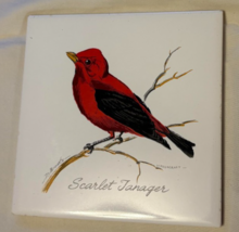 VTG Scarlet Tanger Bird Ceramic Tile Trivet ~Screencraft, Cape Cod, MA - $14.75 VTG Scarlet Tanger Bird Ceramic Tile Trivet ~Screencraft, Cape Cod, MA - $14.75