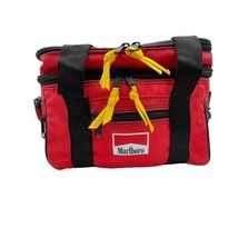 Marlboro Insulated Red Lunchbox Lunch Bag Travel Food Drink Cooler Vintage - $18.66