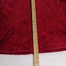 Ruff Hewn Women's XL Red Suede Genuine Leather Jacket Collared Pearl Snap Button image 6