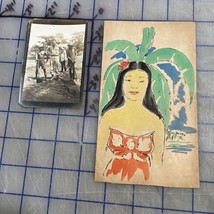 Vintage Photograph 40s 50s Dutch East Indies &amp; Xmas Card - $9.44