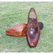 Handmade Men Antique Brown Formal Shoes, Men Brown Dress Shoes, Men Shoes 2019 - £115.09 GBP