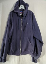 Champion Hoodie Sweatshirt Navy Blue Mens XL Tall Full Zip Hood - $16.79
