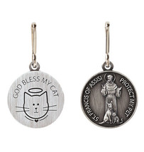 St. Francis of Assisi (patron saint of animals)Cat Collar Medal and prayer card - £7.92 GBP