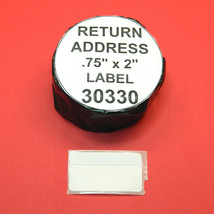 30 Rolls RETURN ADDRESS / BARCODE LABEL fit DYMO 30330 - BPA Free - £74.49 GBP