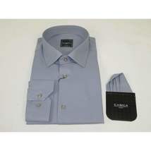 Men's Shirt Hankie CASILA Turkey Cotton Blend Long Sleeves 502030-15 Solid Gray image 4