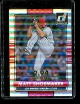 2015 Donruss Panini Holo Baseball Card #102 Matt Shoemaker Dodgers Le 179/294 - $9.89