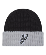 New Era San Antonio Spurs NBA Cuffed Waffled Knit Skull Cap Black / Silver OSFM - $32.66