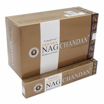 Vijayshree Golden Nag Chandan 12 Packets of 180Incense Natural Incense Sticks - £18.79 GBP