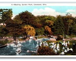 Andare IN Barca IN Giardino Park Cleveland Ohio Oh Unp Wb Cartolina R27 - $3.37