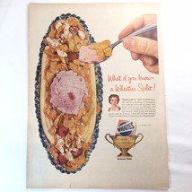 1956 Wheaties Vintage Print Ad Wheaties Split Ice Cream Betty Crocker Trophy - £6.43 GBP