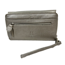 Vintage Safe Keeper Womens Silver Faux Leather Clutch Wristlet Wallet Or... - $14.04