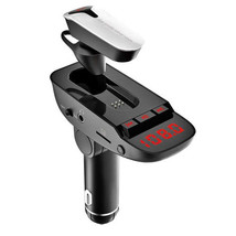 [Pack of 2] Car FM Transmitter w/ Wireless Earpiece 2 USB Charge Ports Hands-... - £55.70 GBP