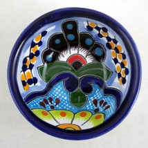 Mexican Talavera Style Salsa Bowl Trinket Dish Hand Painted Clay Pottery... - £11.69 GBP