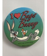 I❤️ Bugs Bunny Vintage 1990’s Kids Looney Tunes Safety Pin Back Button  - $150.53 MXN