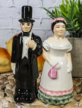 Patriotic American President Abraham Lincoln And Mary Salt Pepper Shakers Set - £13.57 GBP