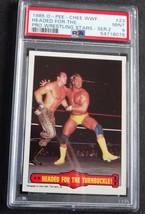 1985 OPC O-Pee-Chee WWF #23 Brutus Beefcake Hulk Hogan Wrestling Card PSA 9 - £51.14 GBP