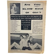 Elvis Presley Girl Types Magazine Quiz Print Ad Vintage 1950s Ephemera - £14.02 GBP