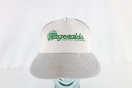Vtg 80s Fitzgeralds Casino Las Vegas Spell Out Roped Trucker Hat Snapback Gray - £19.31 GBP
