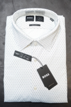 HUGO BOSS Herren Joe Kent Reise Reg Passform Performance Stretch Kleid Hemd 38 - £50.45 GBP