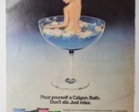 1976 Calgon Herbal Bath Pour yourself a Calgon Bath Magazine Ad   - $9.89
