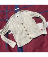 Beige Multicolored button up cardigan  Lucky Brand  Women’s XS extra small - $35.00