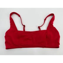 Andie Swim The Havana Bikini Top Sz M Cherry Red Square Neck - £24.11 GBP